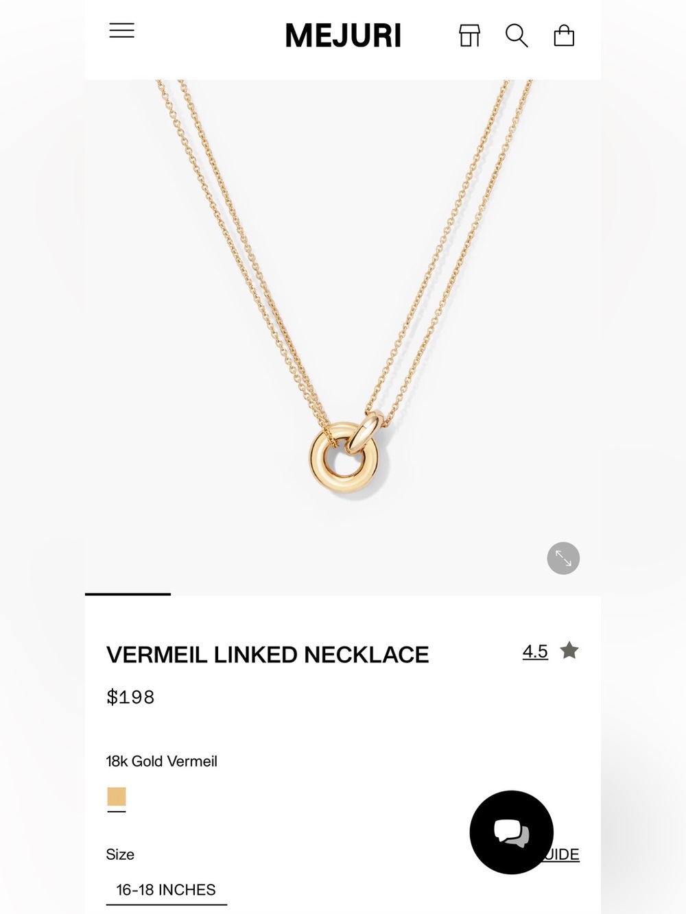 Mejuri Double Chain Gold Linked Pendant Necklace